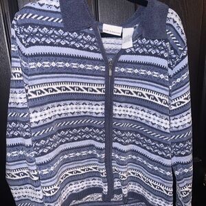 Croft & Barrow Navy and White Knit Sweater